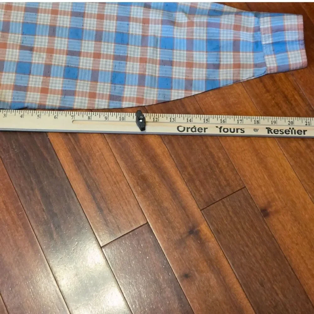 Vtg Levi's Men's XL Blue Plaid Button Up Long Sleeve Shirt Western